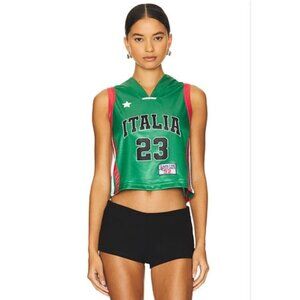 NEW Jaded London Shrunken Basketball Jersey in Green NWOT - Size XS